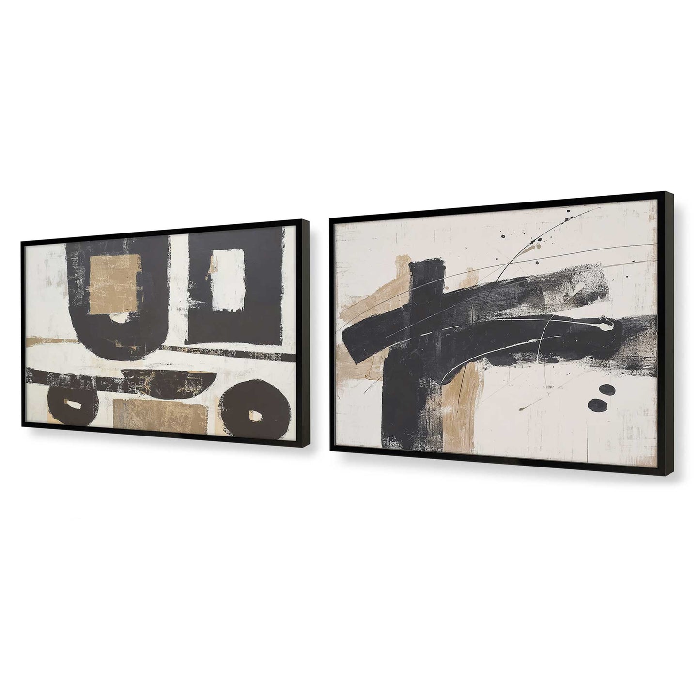 [Color:Satin Black], Picture of art in a Satin Black frame at an angle