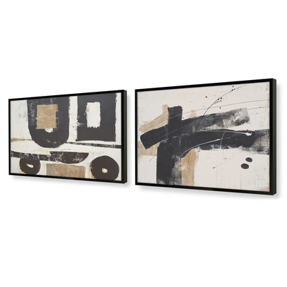 [Color:Satin Black], Picture of art in a Satin Black frame at an angle