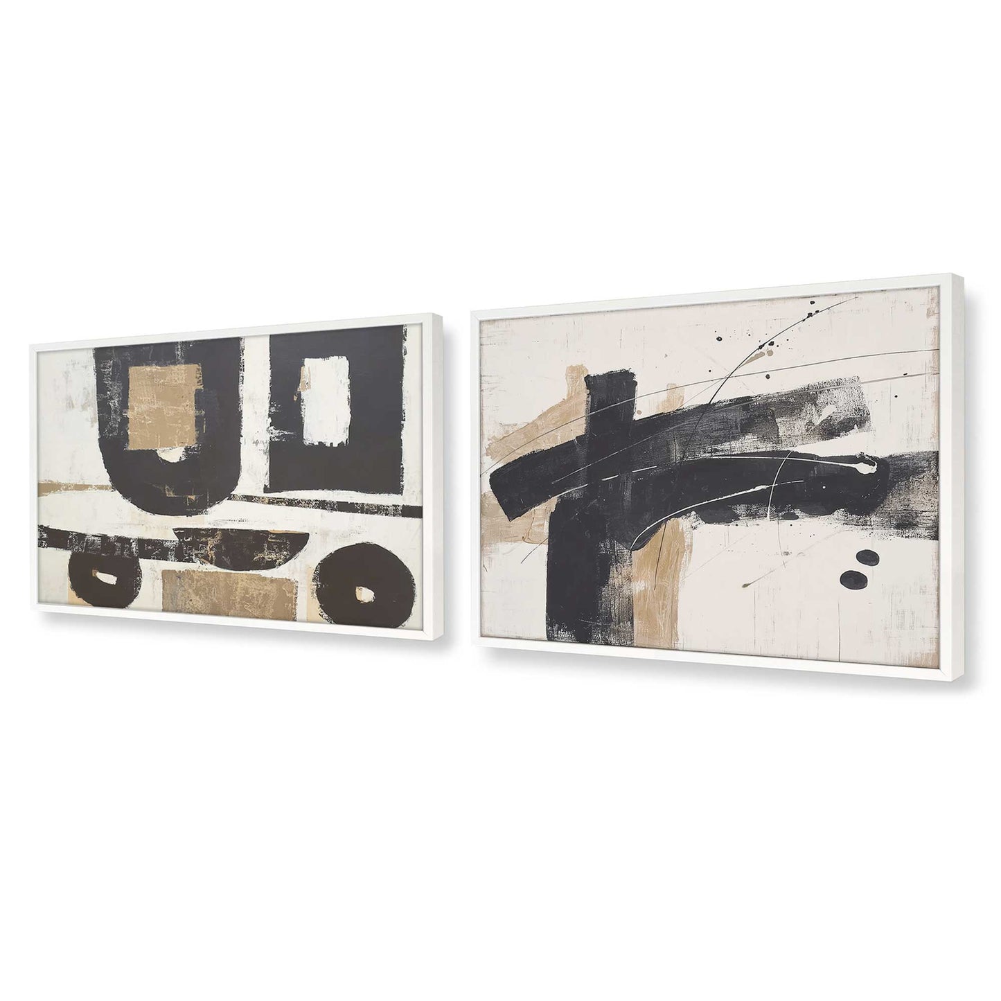 [Color:Opaque White], Picture of art in a Opaque White frame at an angle