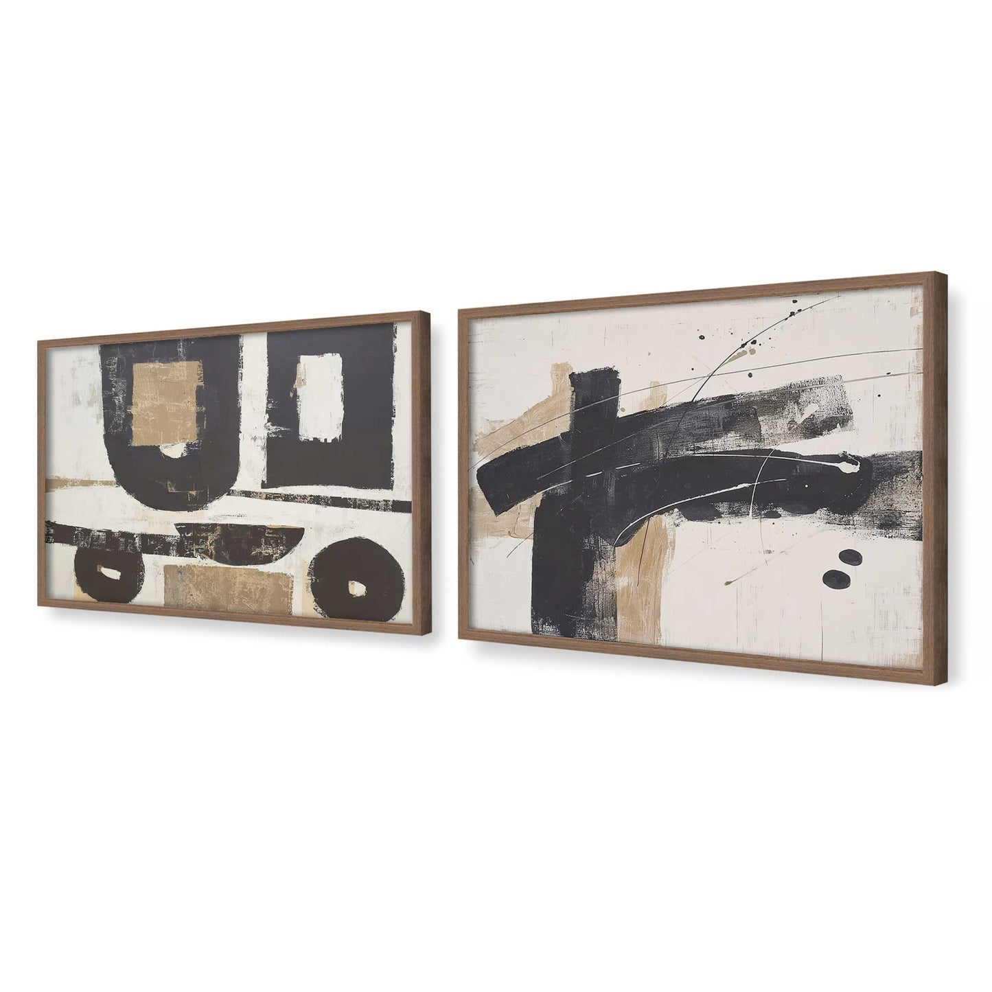 [Color:Walnut], Picture of art in a Walnut frame at an angle