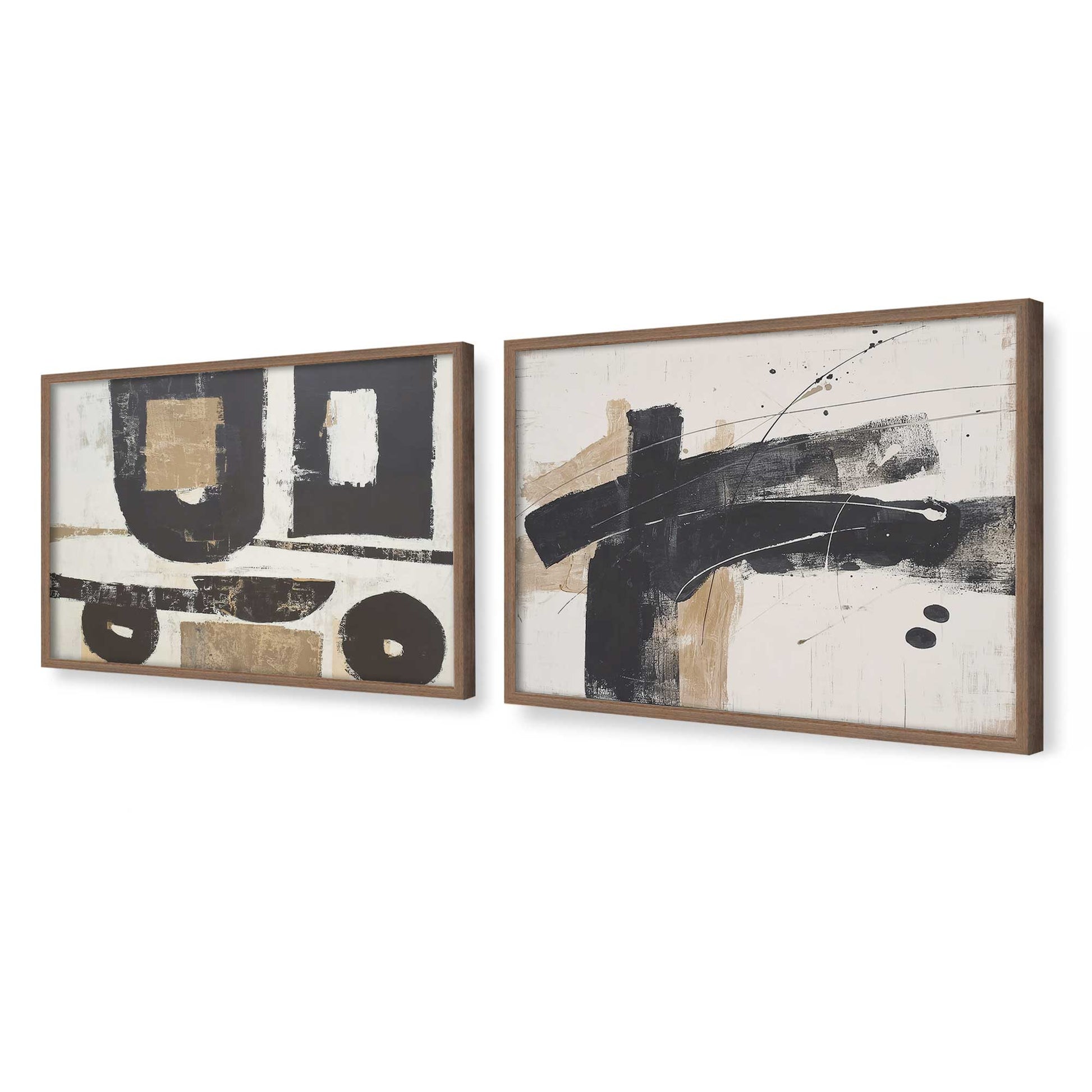 [Color:Walnut], Picture of art in a Walnut frame at an angle