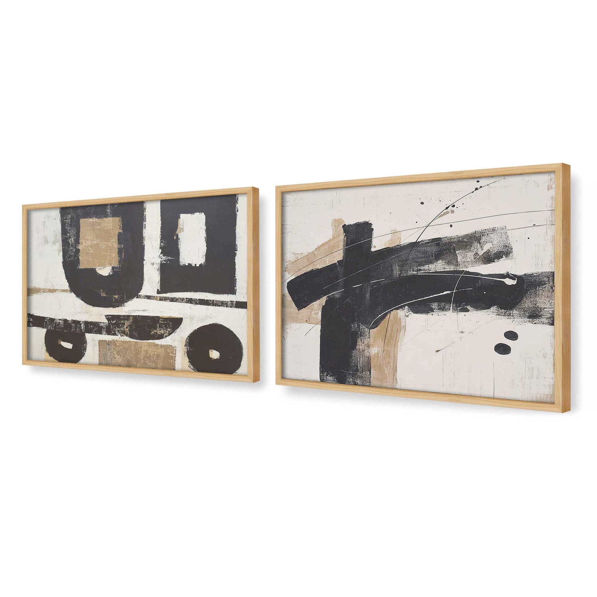 [Color:American Maple], Picture of art in a American Maple frame at an angle