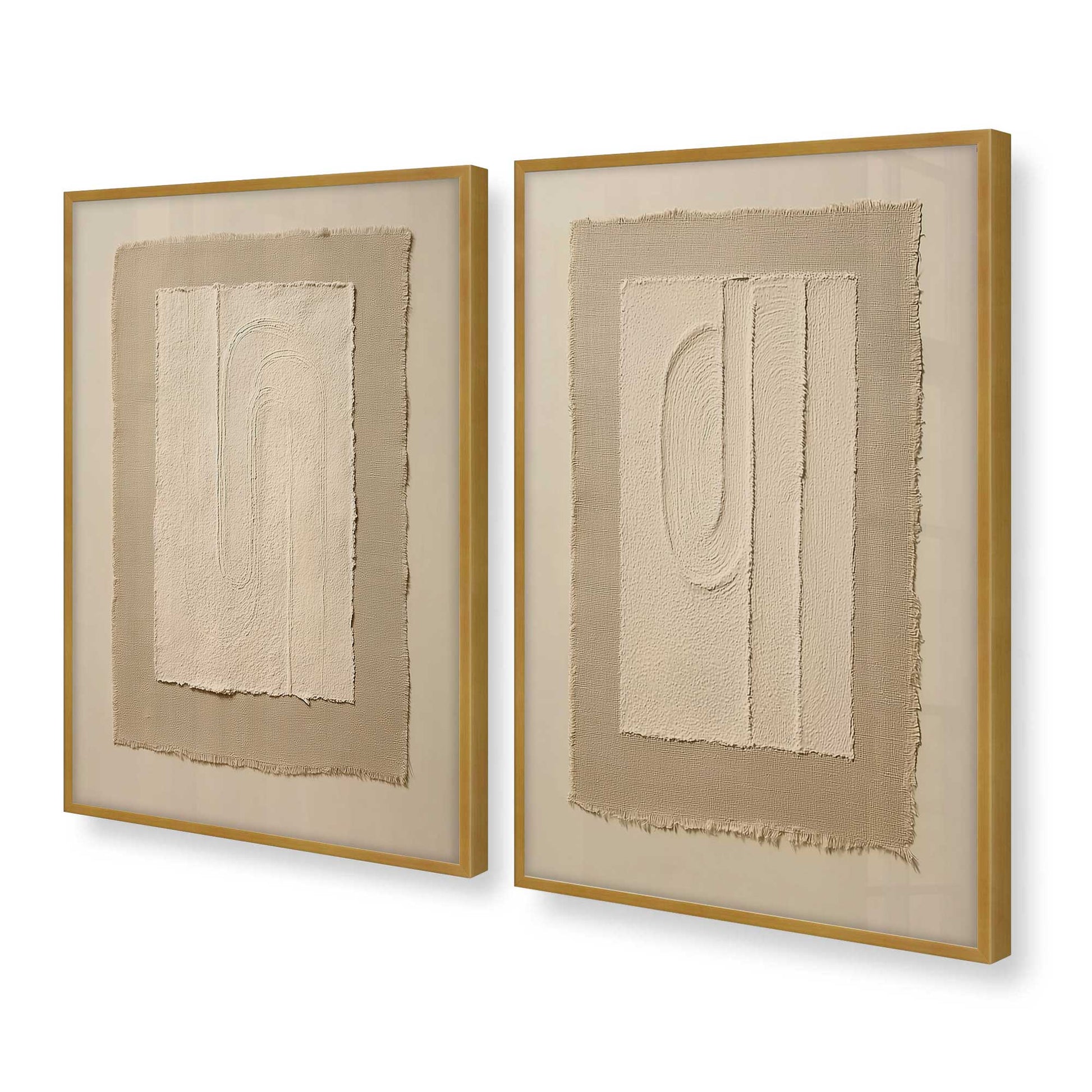 [Color:Polished Gold], Picture of art in a Polished Gold frame at an angle