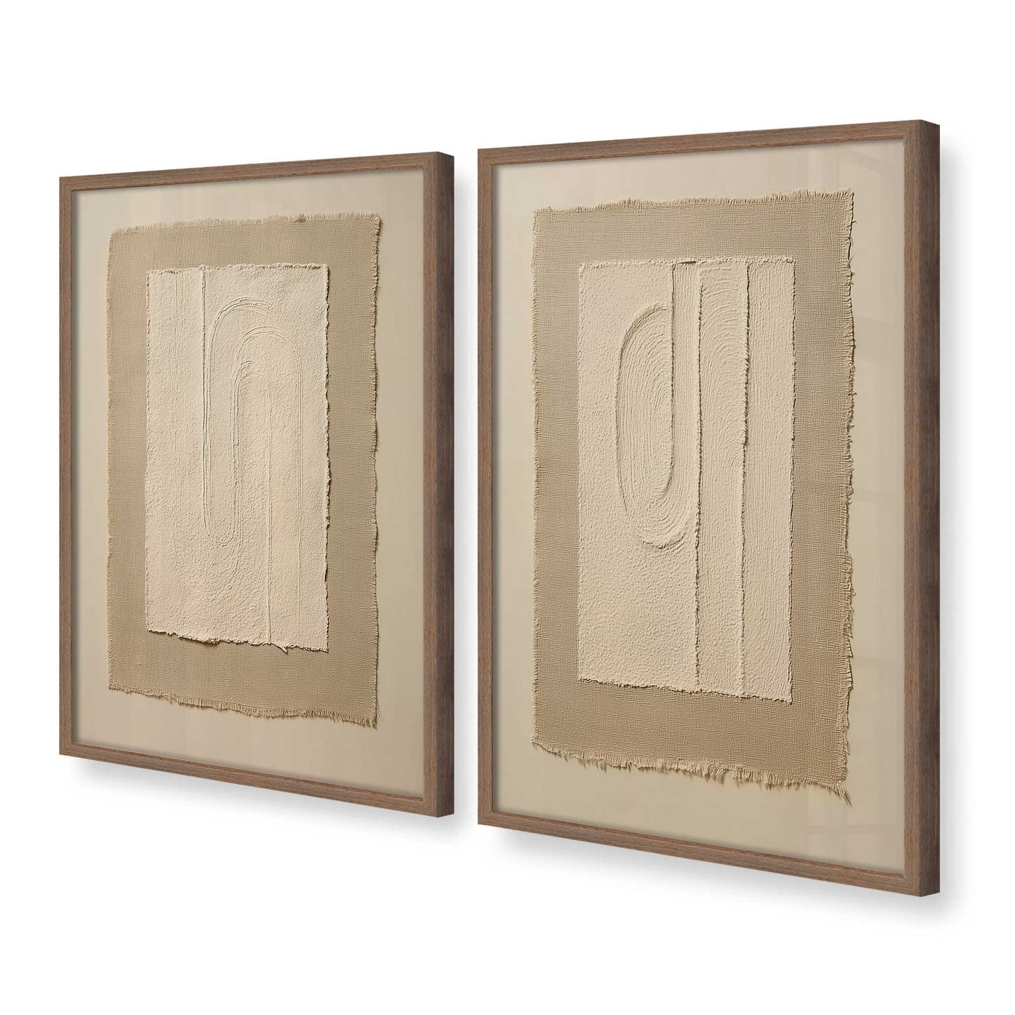 [Color:Walnut], Picture of art in a Walnut frame at an angle