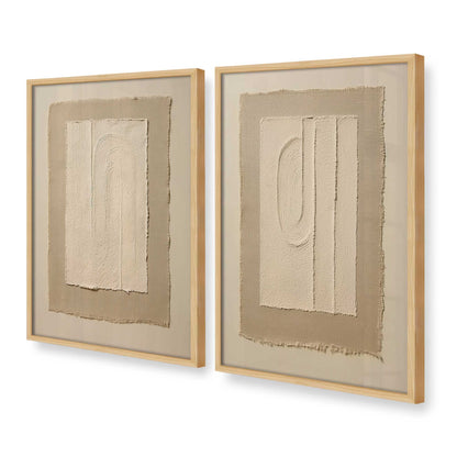 [Color:American Maple], Picture of art in a American Maple frame at an angle
