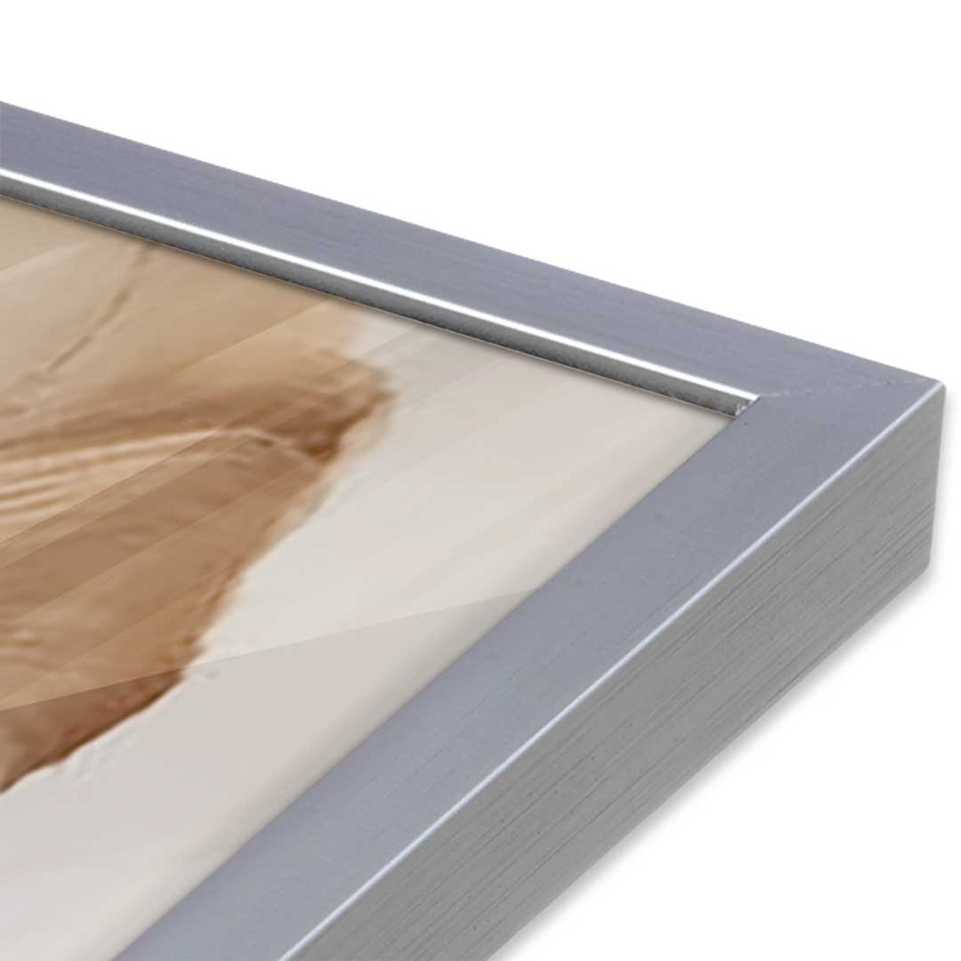 [Color:Polished Chrome], Picture of art in a Polished Chrome frame of the corner