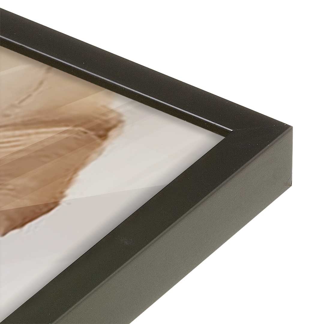 [Color:Satin Black], Picture of art in a Satin Black frame of the corner