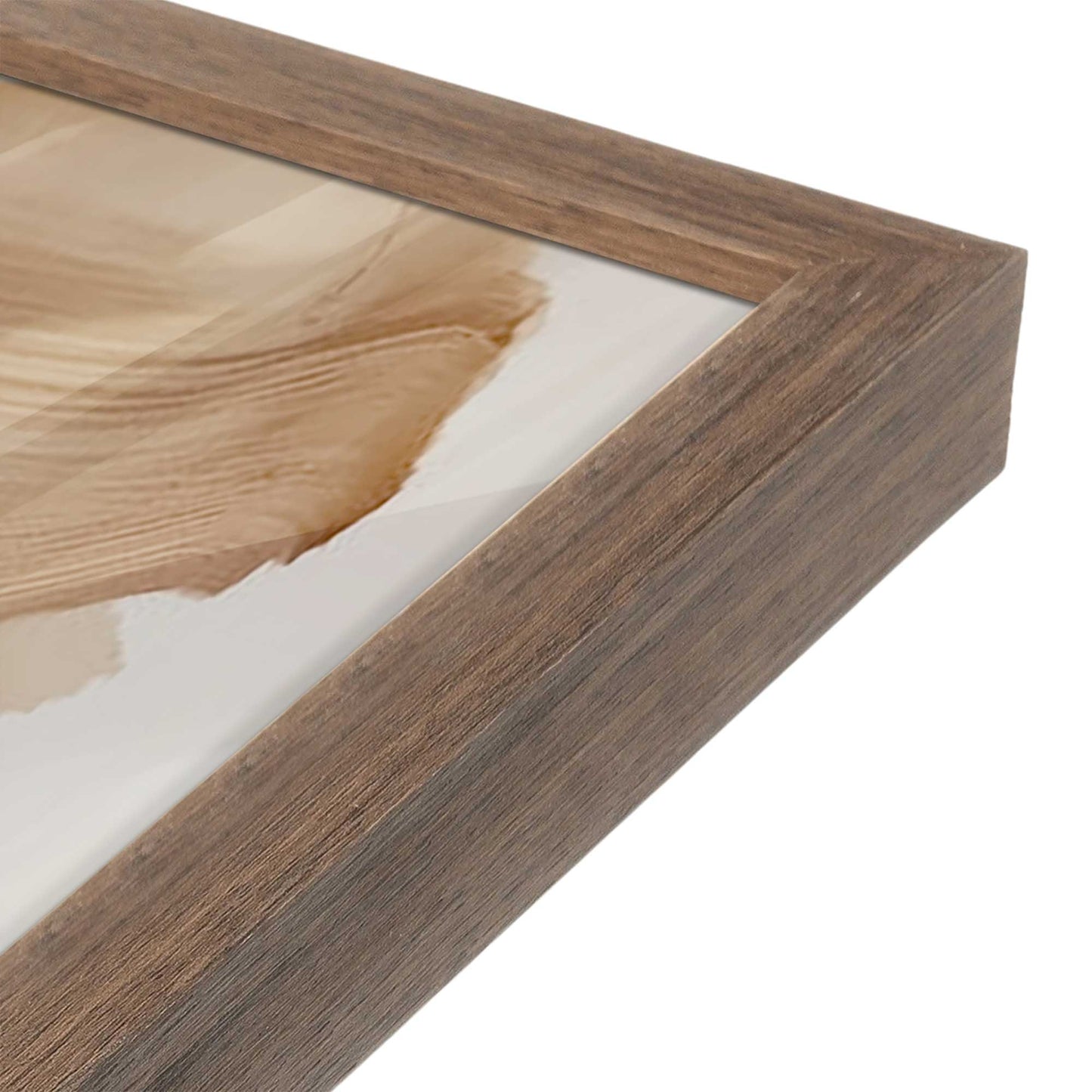[Color:Walnut], Picture of art in a Walnut frame of the corner