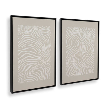 [Color:Satin Black], Picture of art in a Satin Black frame at an angle