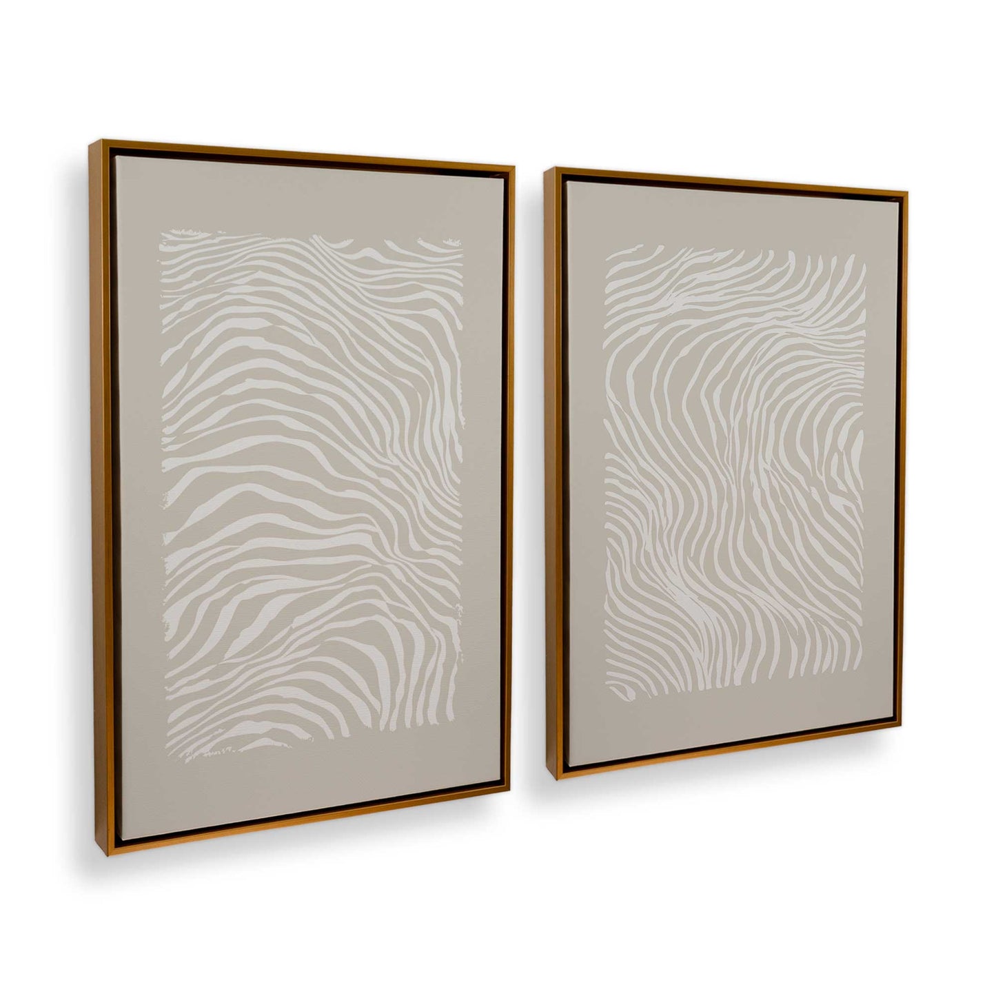 [Color:Polished Gold], Picture of art in a Polished Gold frame at an angle
