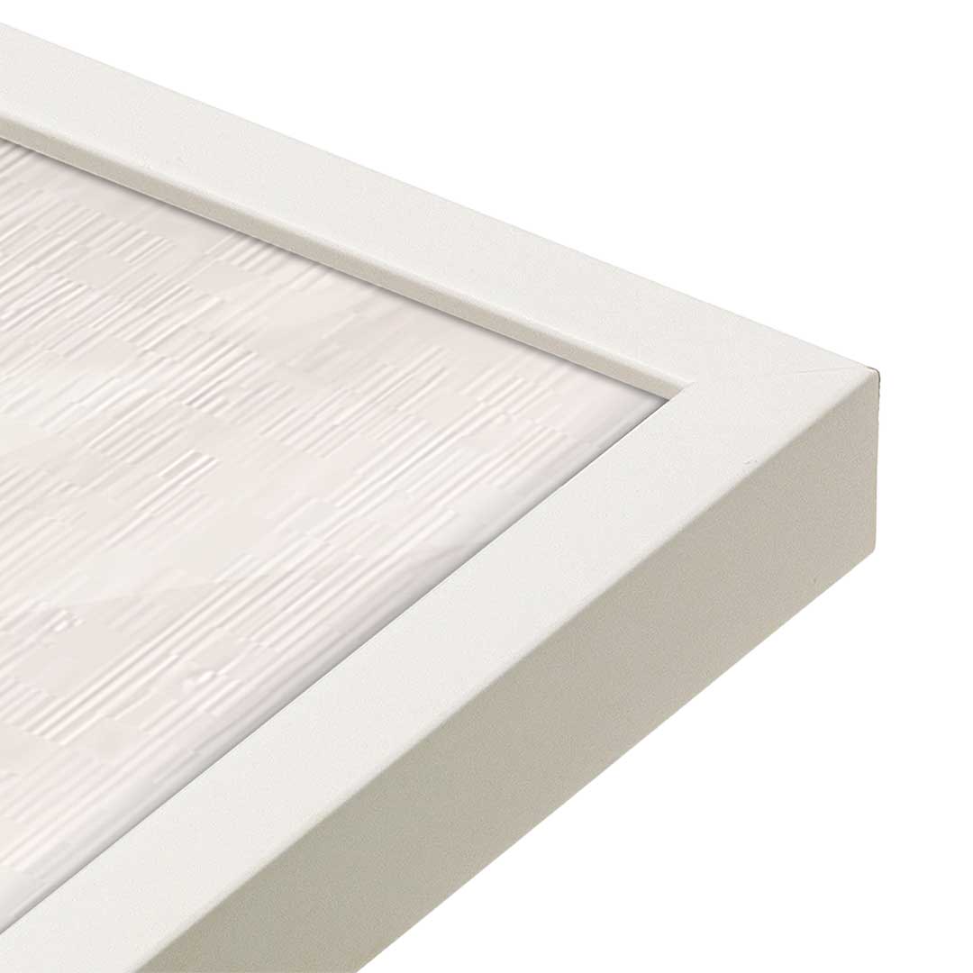 [Color:Opaque White], Picture of art in an Opaque White frame of the corner