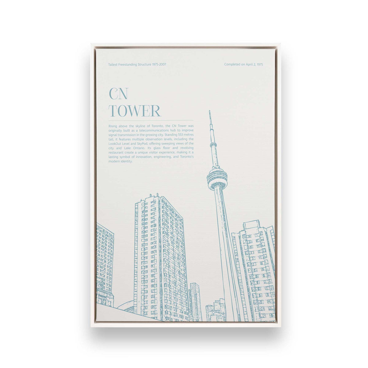 [Color:Opaque White], Picture of art in a White frame