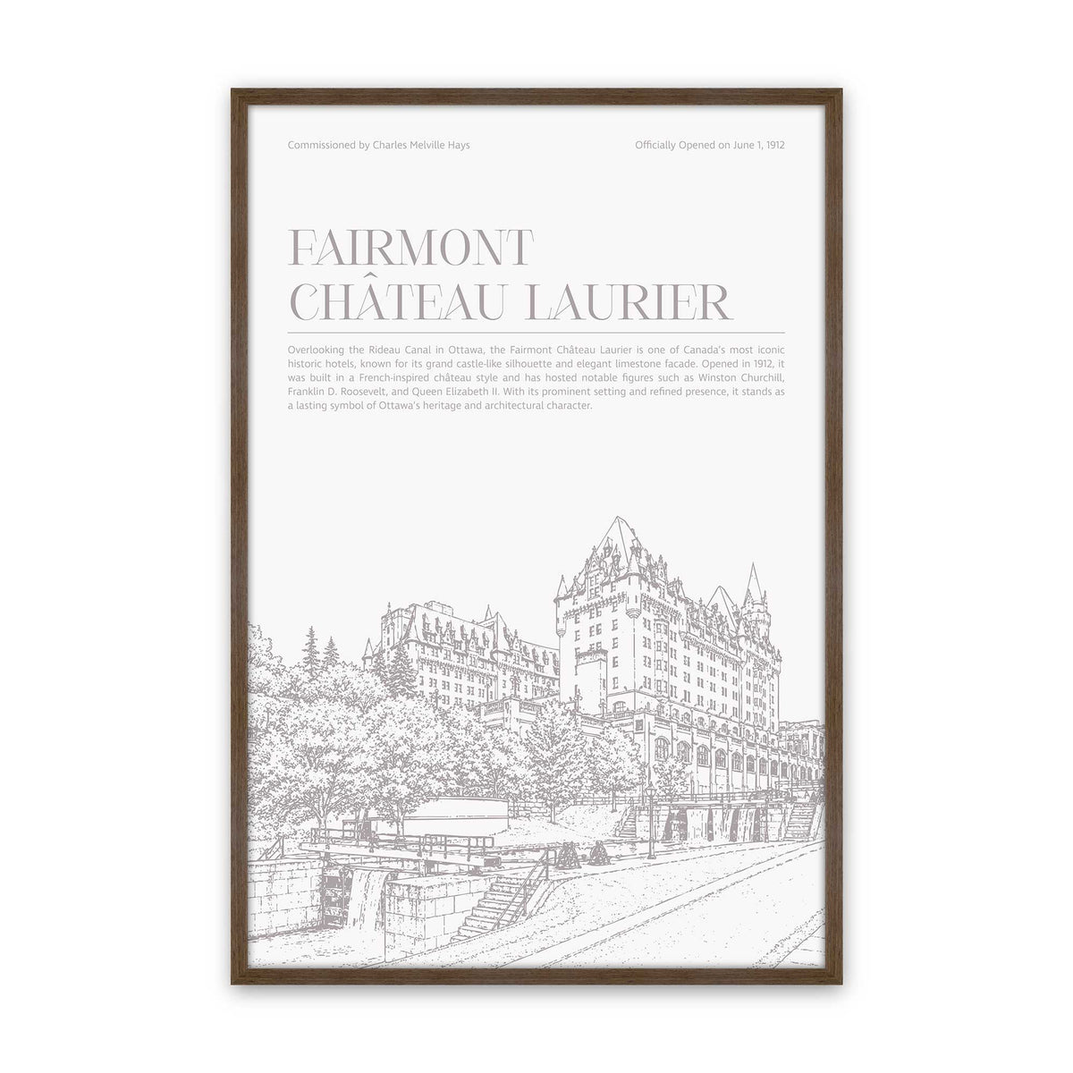 [Color:Walnut], Picture of art in a Polished Chrome frame