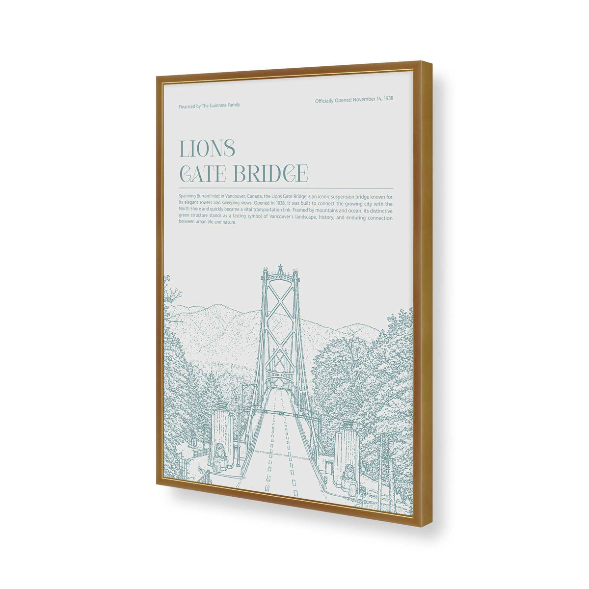 [Color:Polished Gold], Picture of art in a Polished Chrome frame of the corner