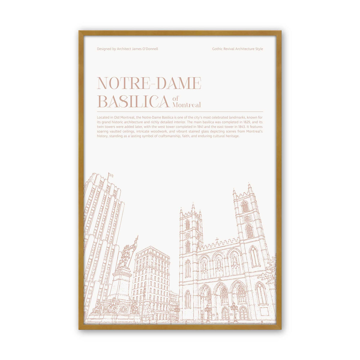 [Color:Polished Gold], Picture of art in a Polished Chrome frame