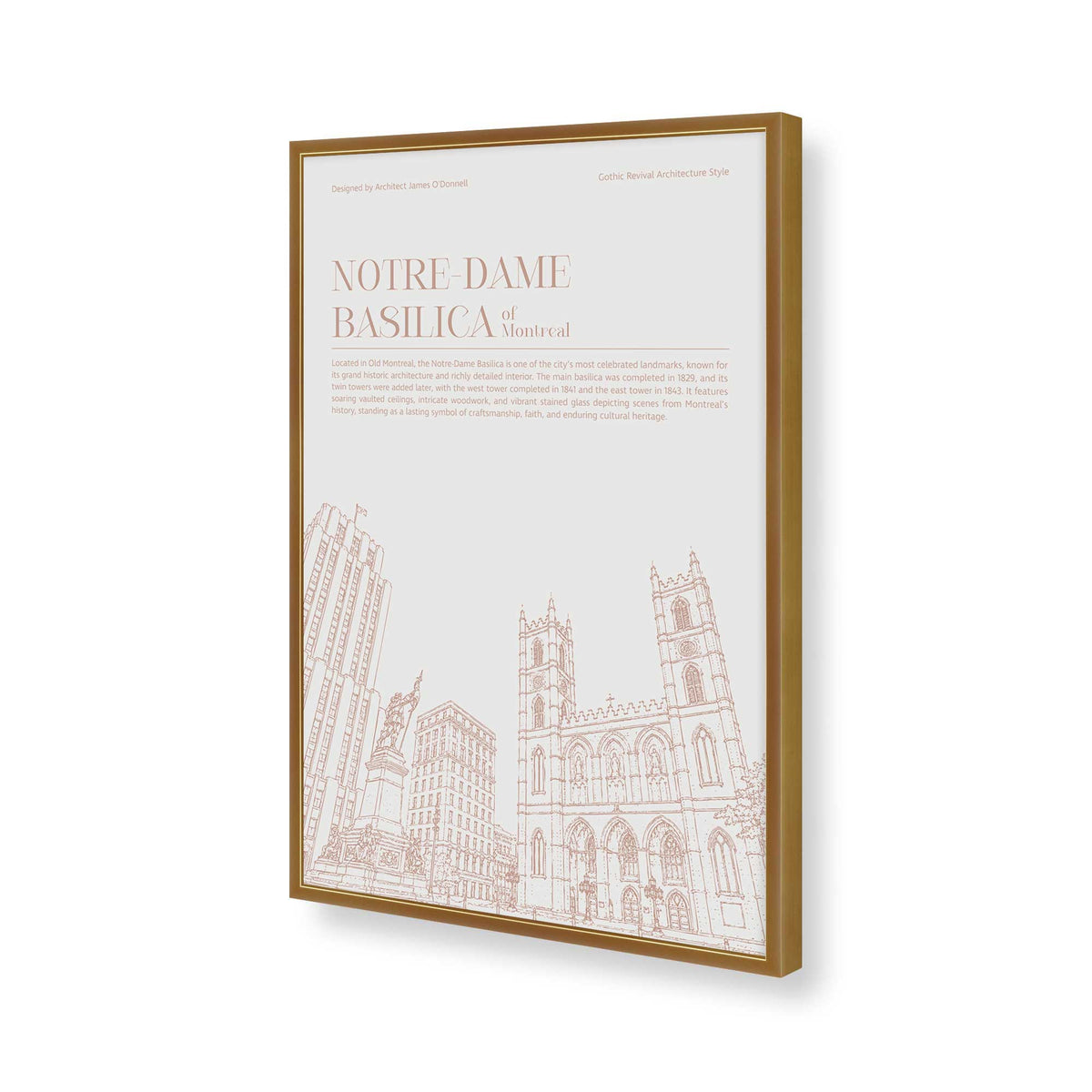 [Color:Polished Gold], Picture of art in a Polished Chrome frame of the corner