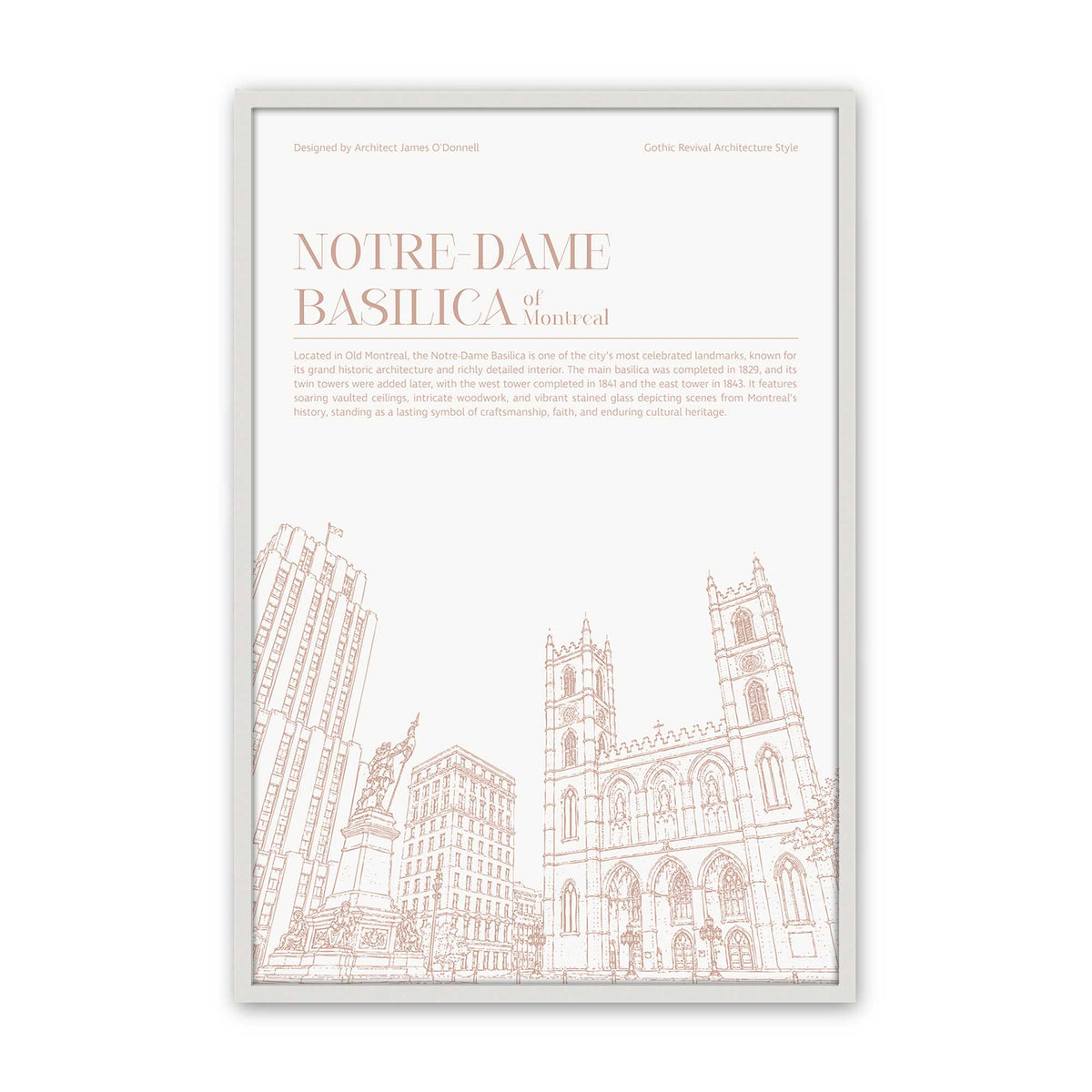 [Color:Opaque White], Picture of art in a Polished Chrome frame