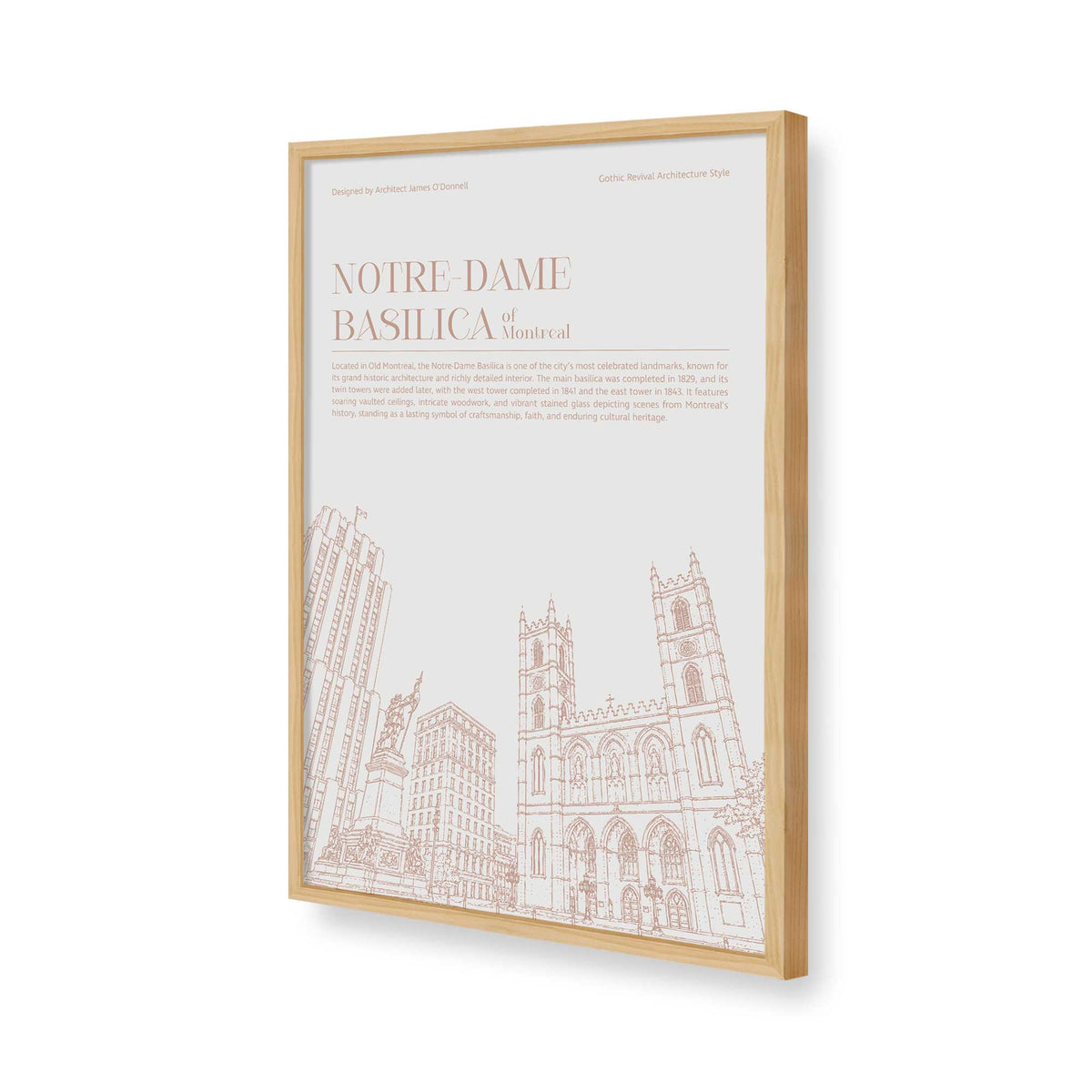 [Color:American Maple], Picture of art in a Polished Chrome frame of the corner