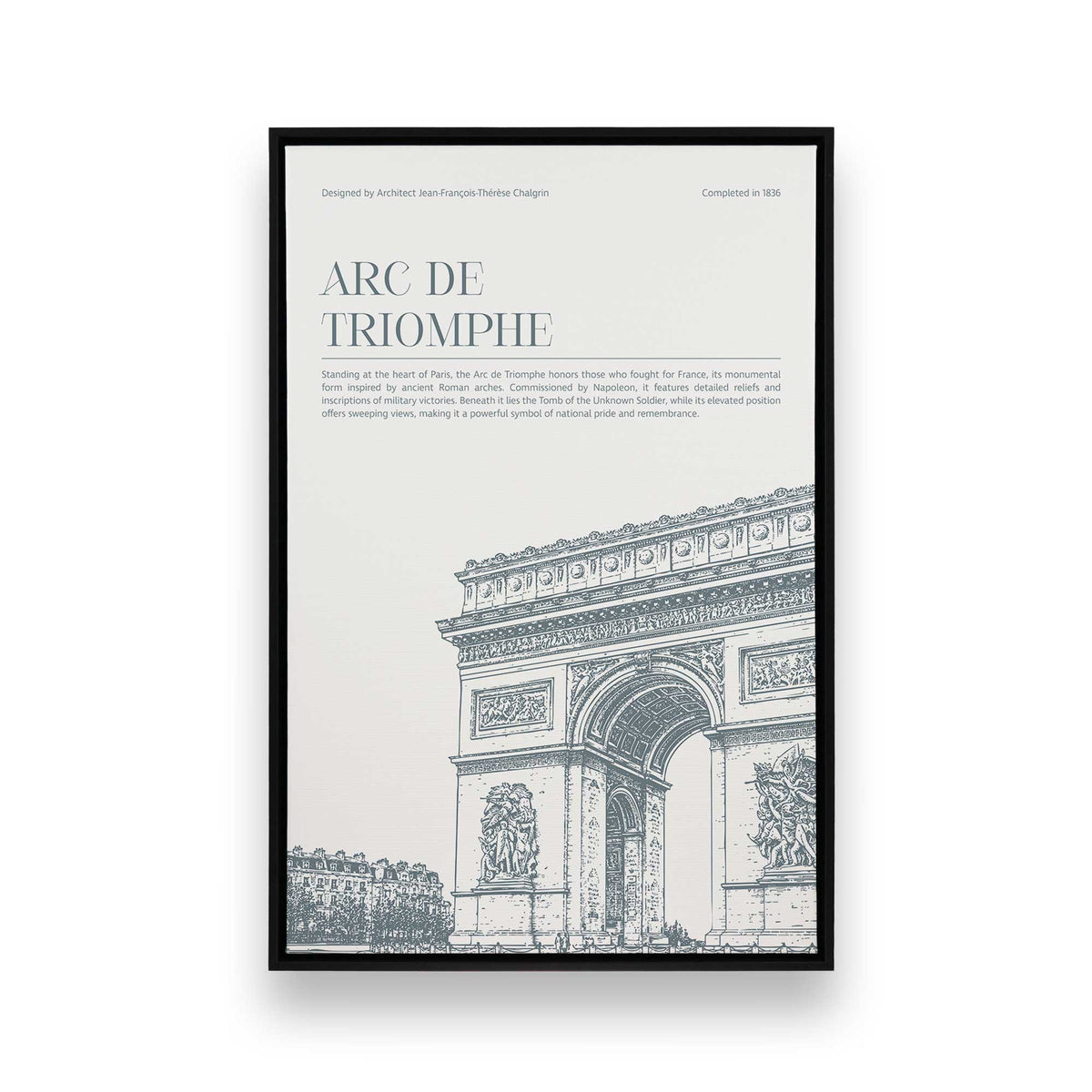 [Color:Satin Black], Picture of art in a Satin Black frame