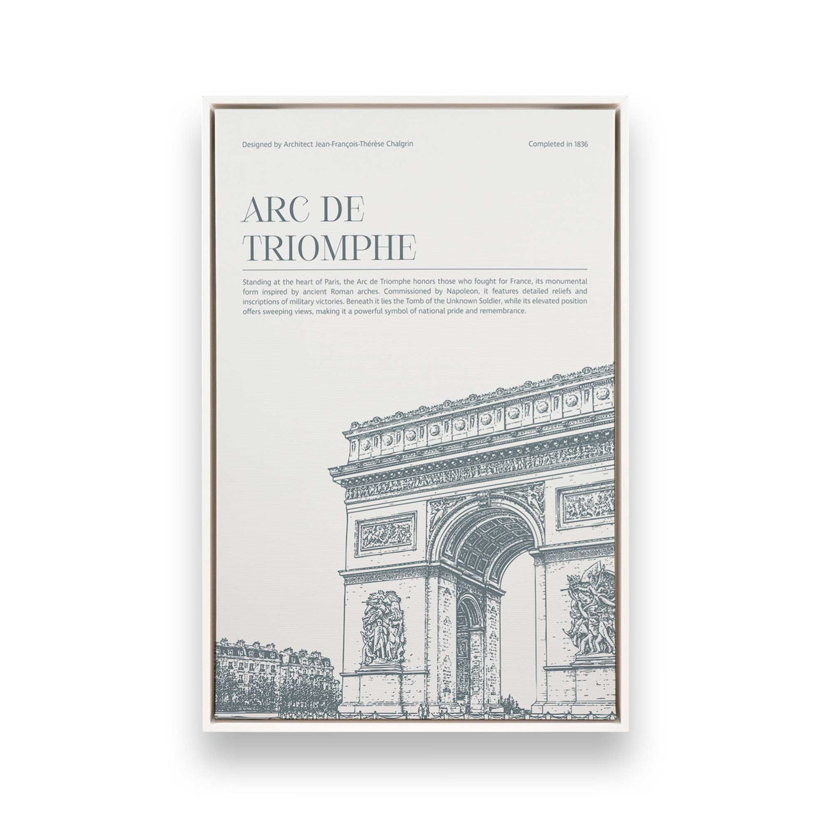 [Color:Opaque White], Picture of art in a White frame