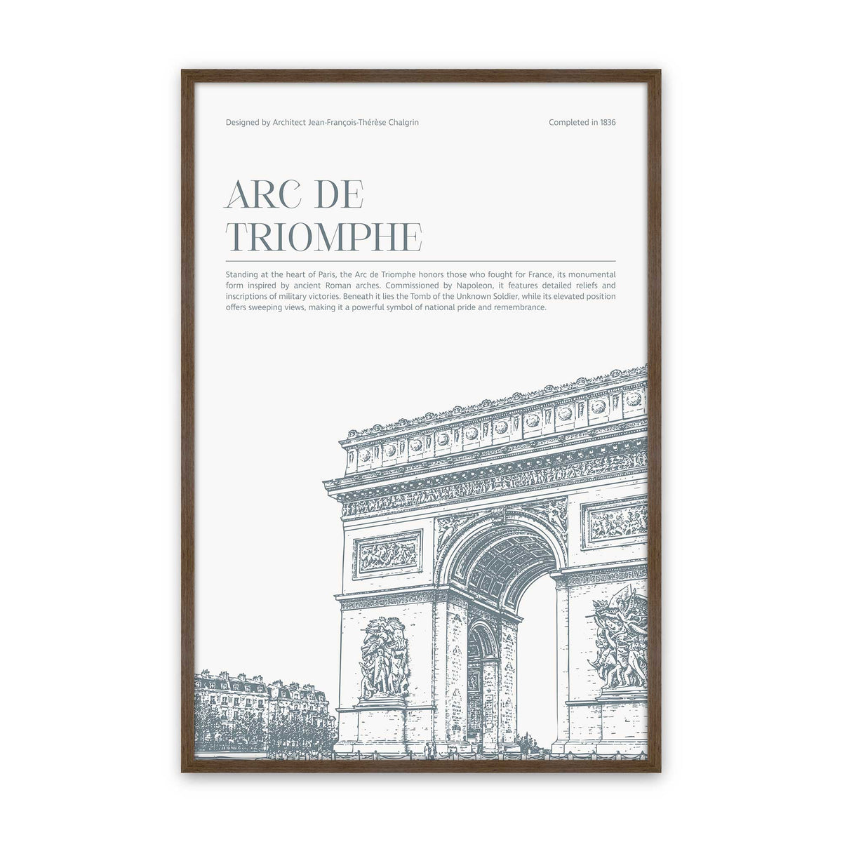 [Color:Walnut], Picture of art in a Walnut frame