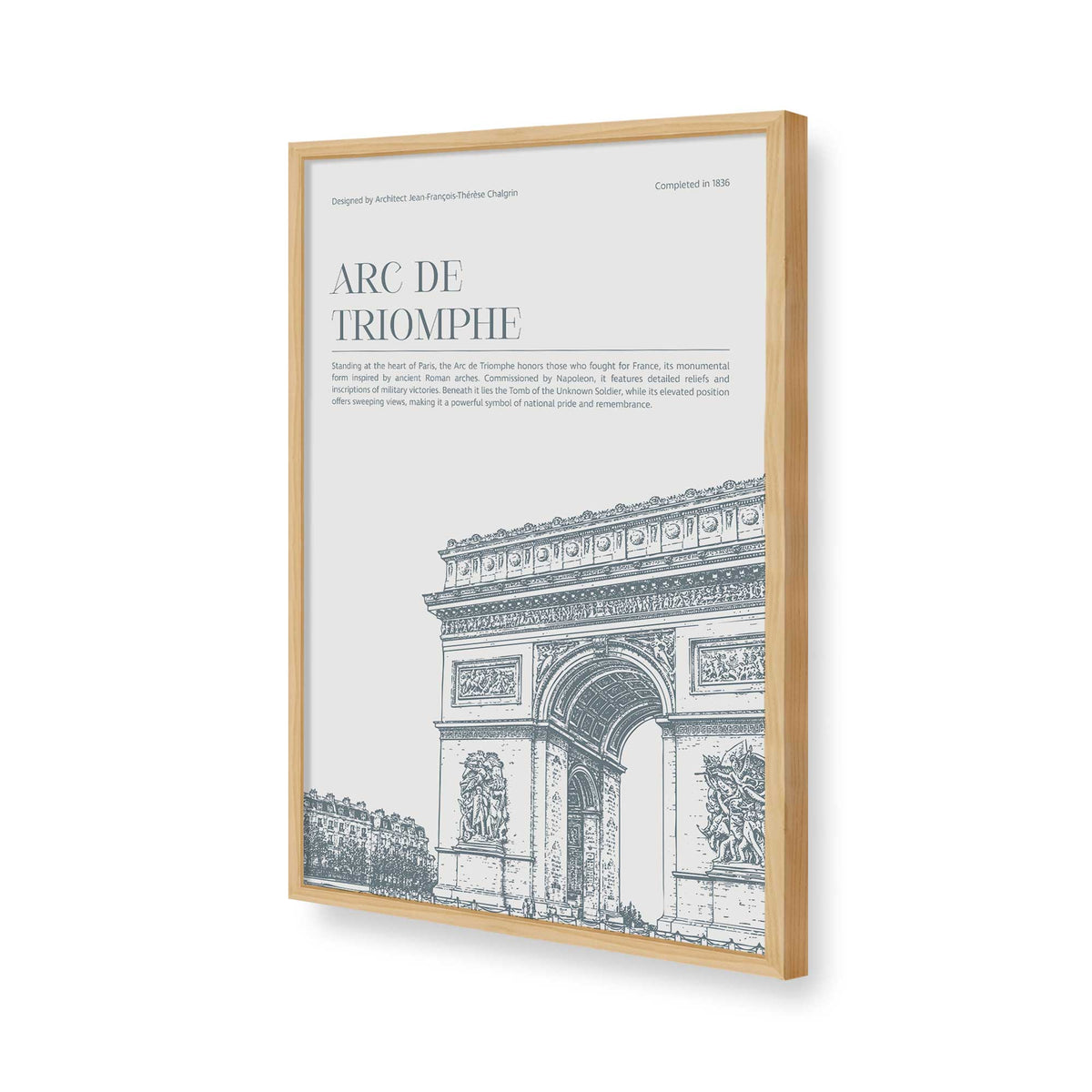 [Color:American Maple], Picture of art in a Polished Chrome frame of the corner