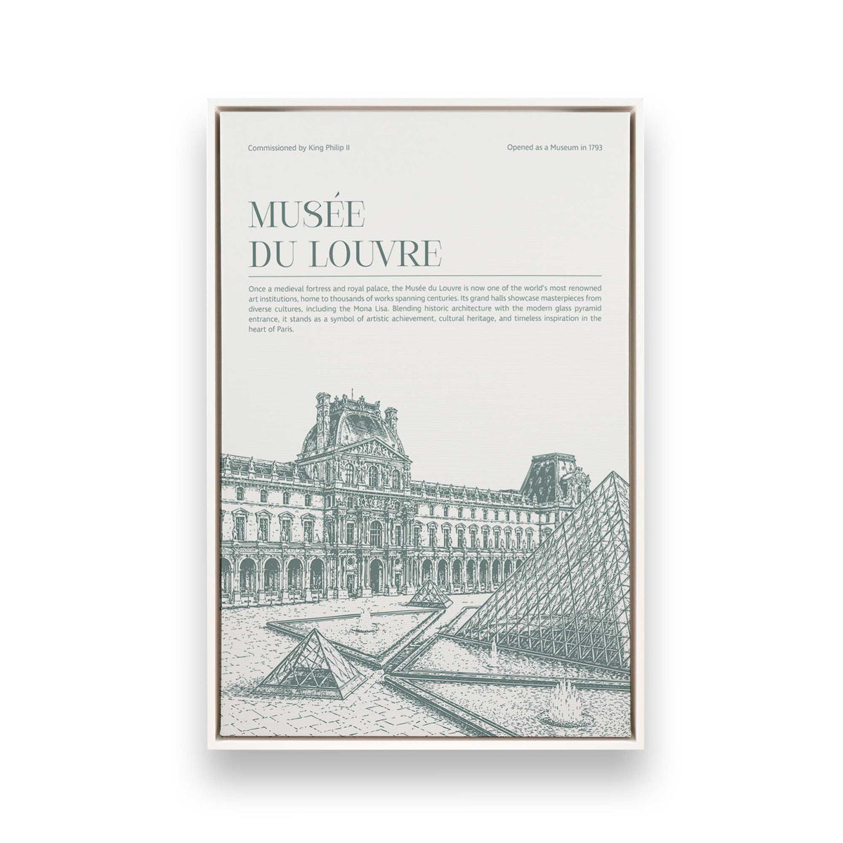 [Color:Opaque White], Picture of art in a White frame