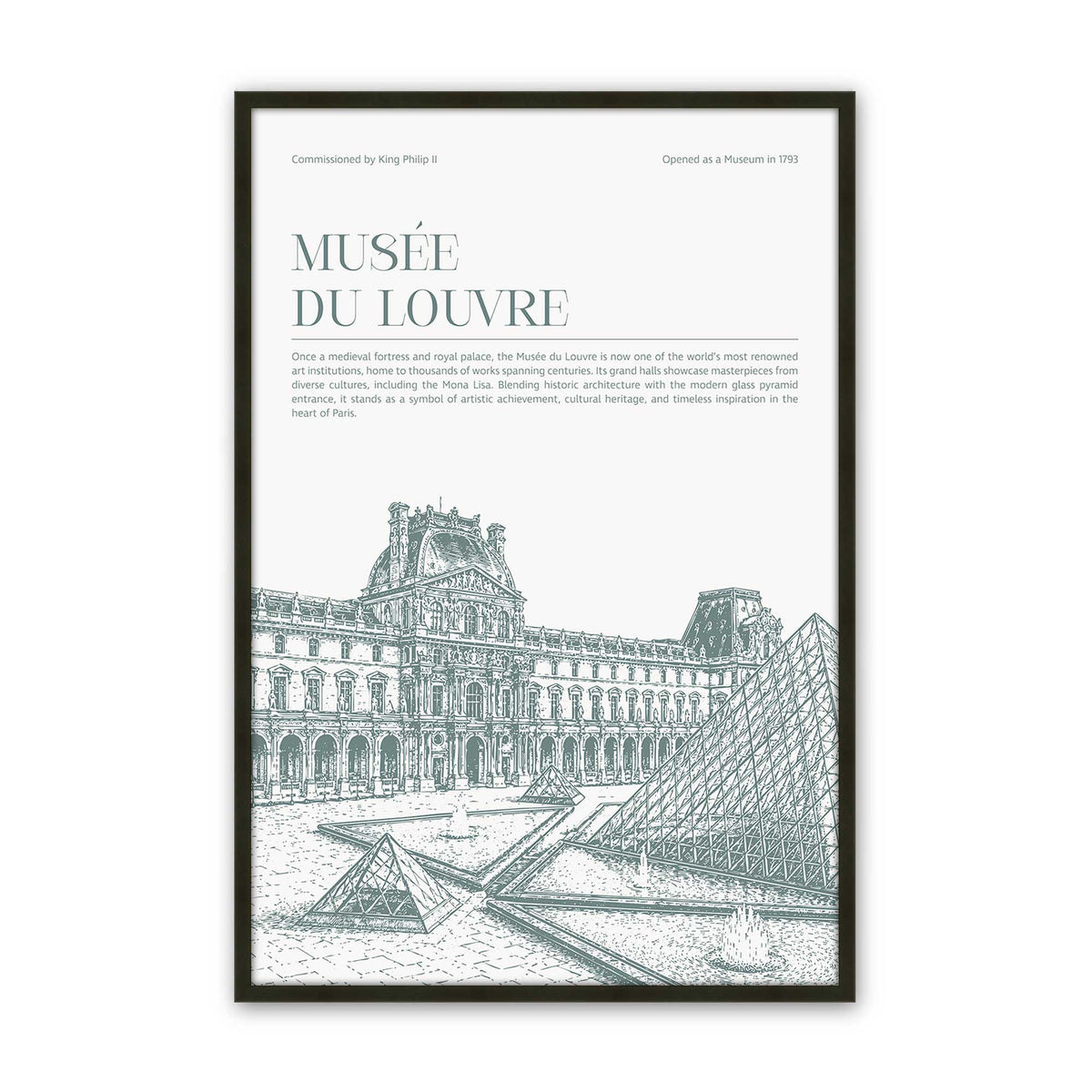 [Color:Satin Black], Picture of art in a Satin Black frame