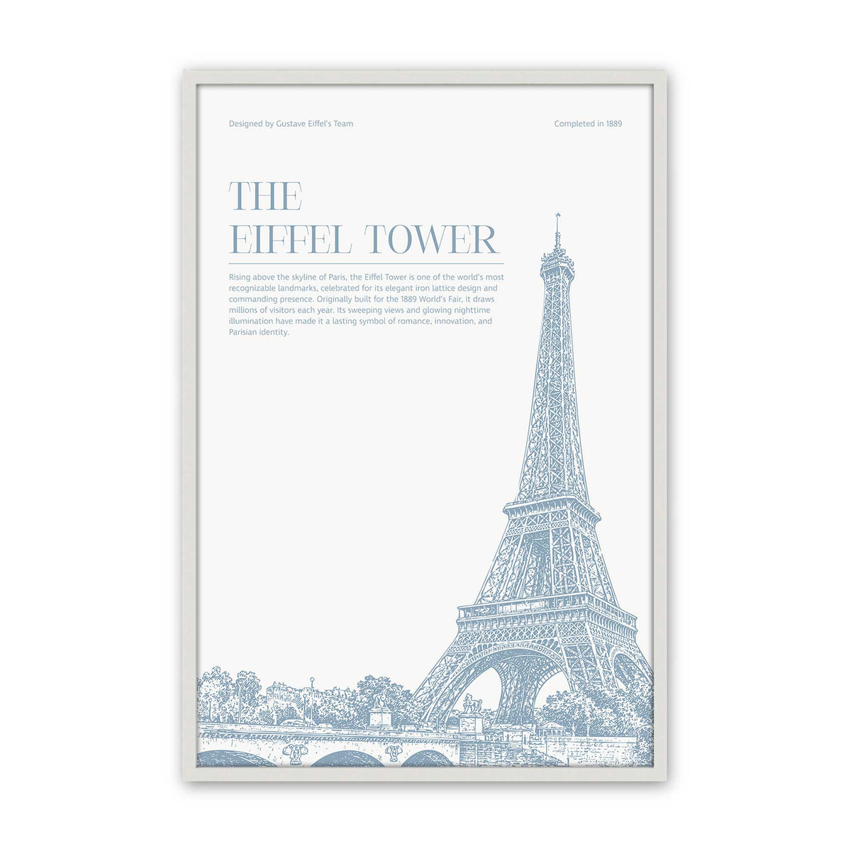[Color:Opaque White], Picture of art in an Opaque White frame