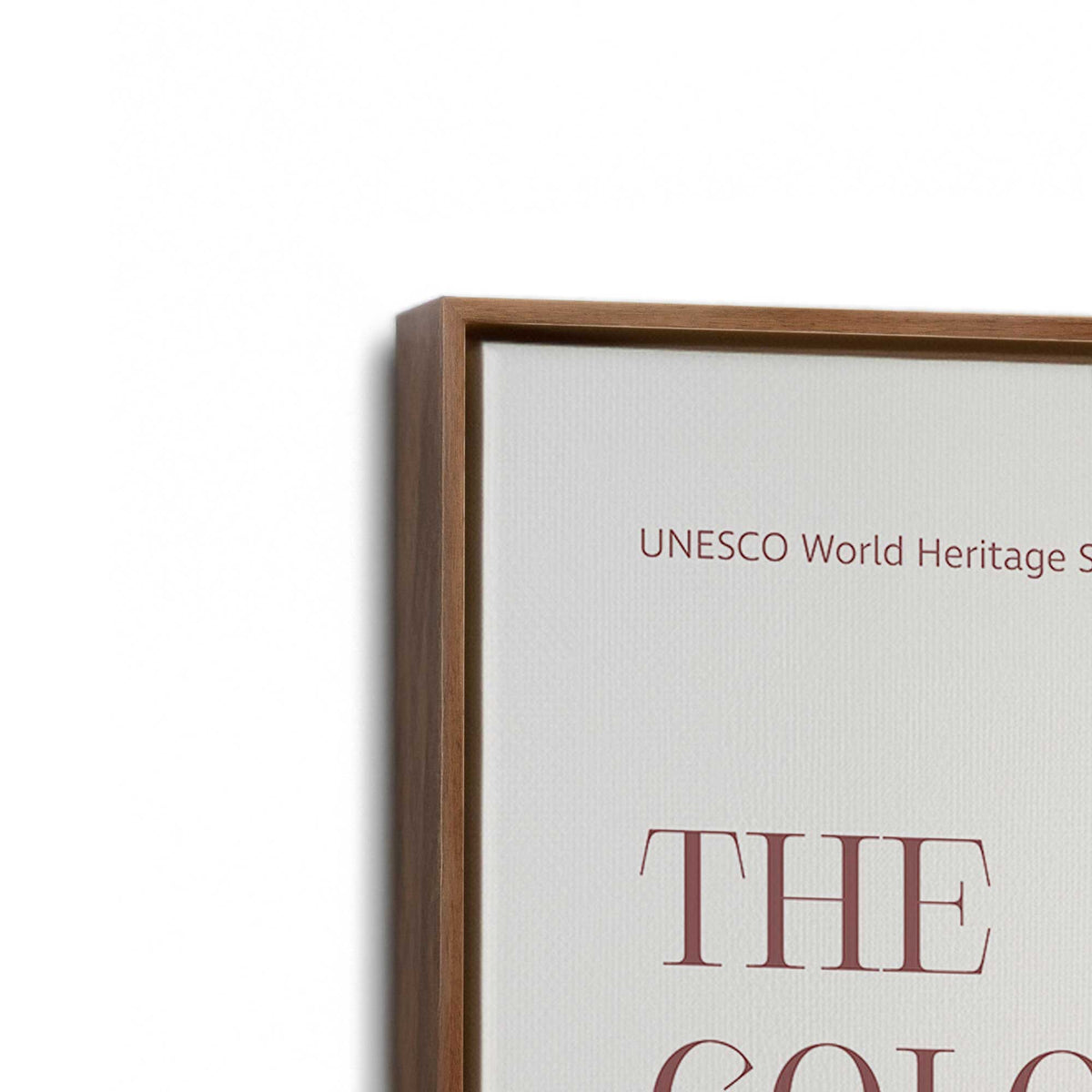 [Color:Walnut], Picture of art in a Walnut frame at an angle