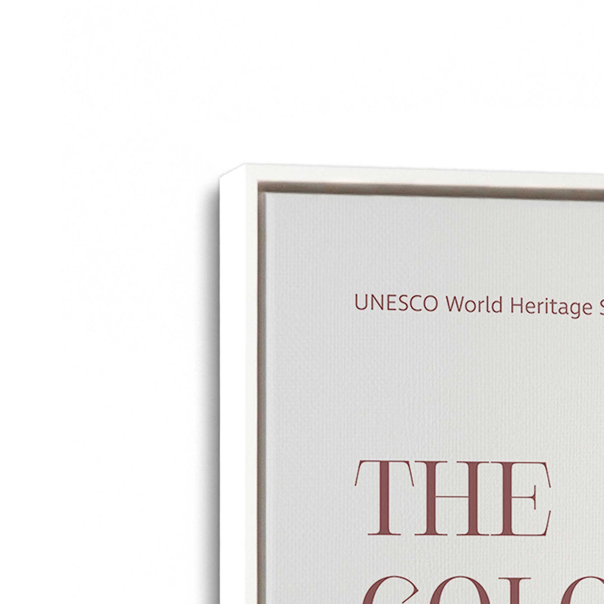 [Color:Opaque White], Picture of art in a White frame at an angle