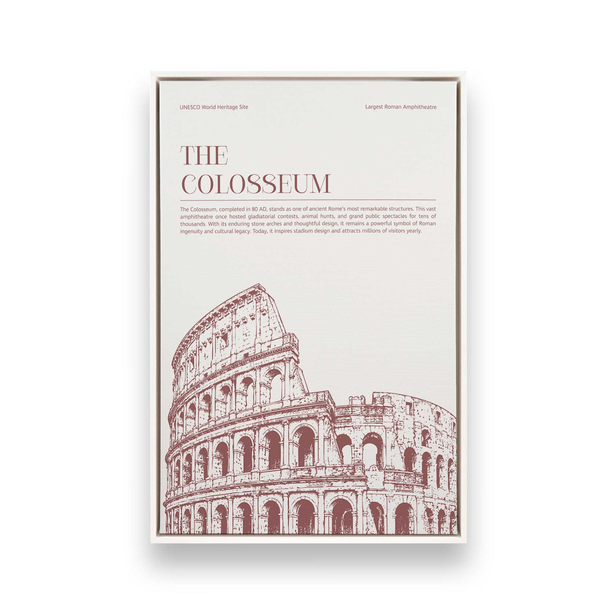 [Color:Opaque White], Picture of art in a White frame