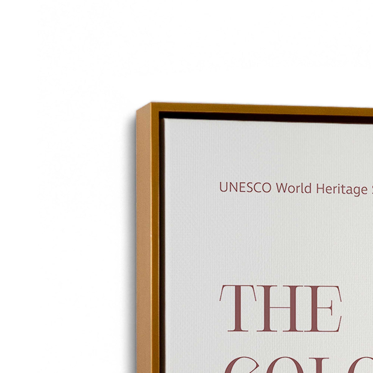 [Color:Polished Gold], Picture of art in a Polished Gold frame at an angle