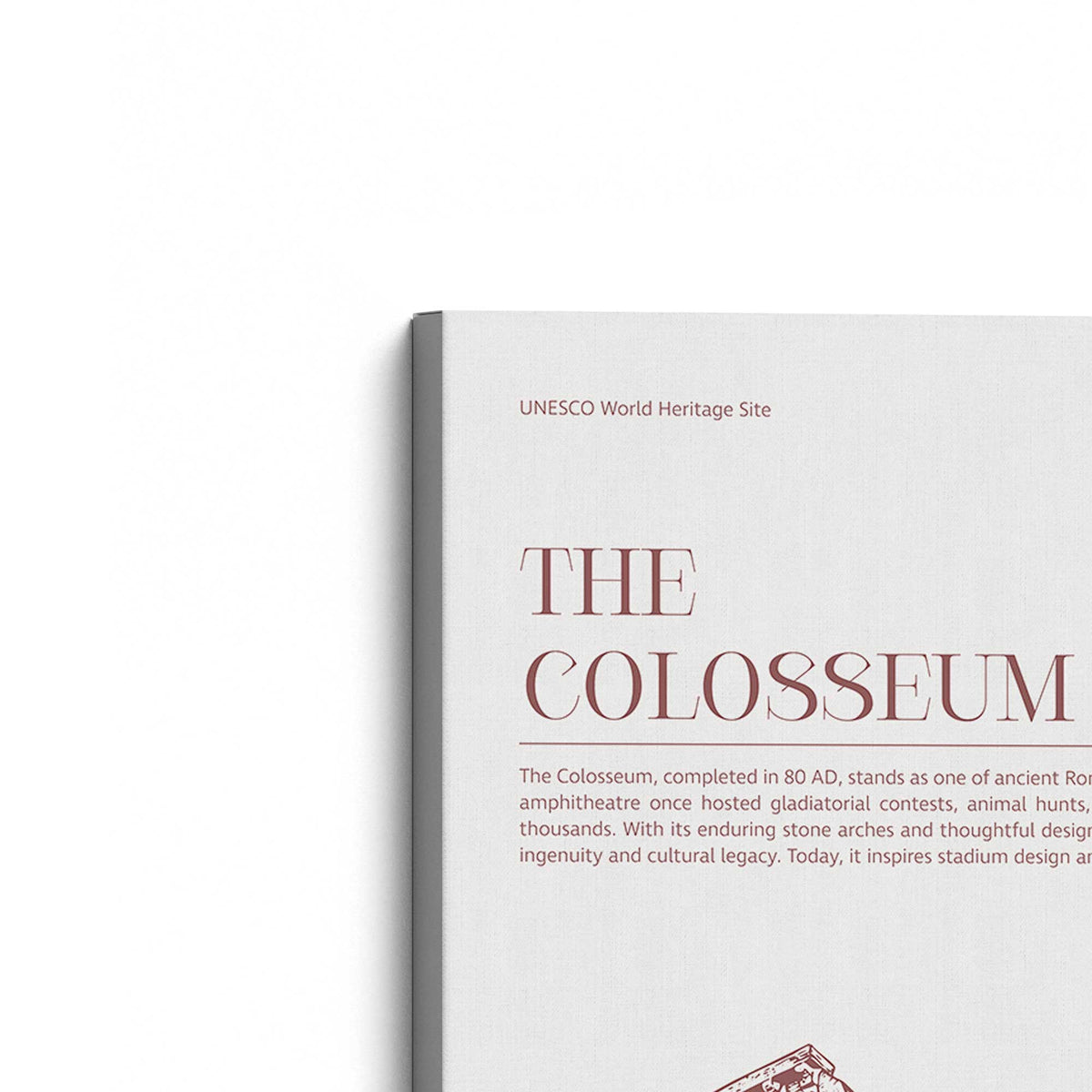 [Color:Stretched Canvas], Picture of the corner of the art
