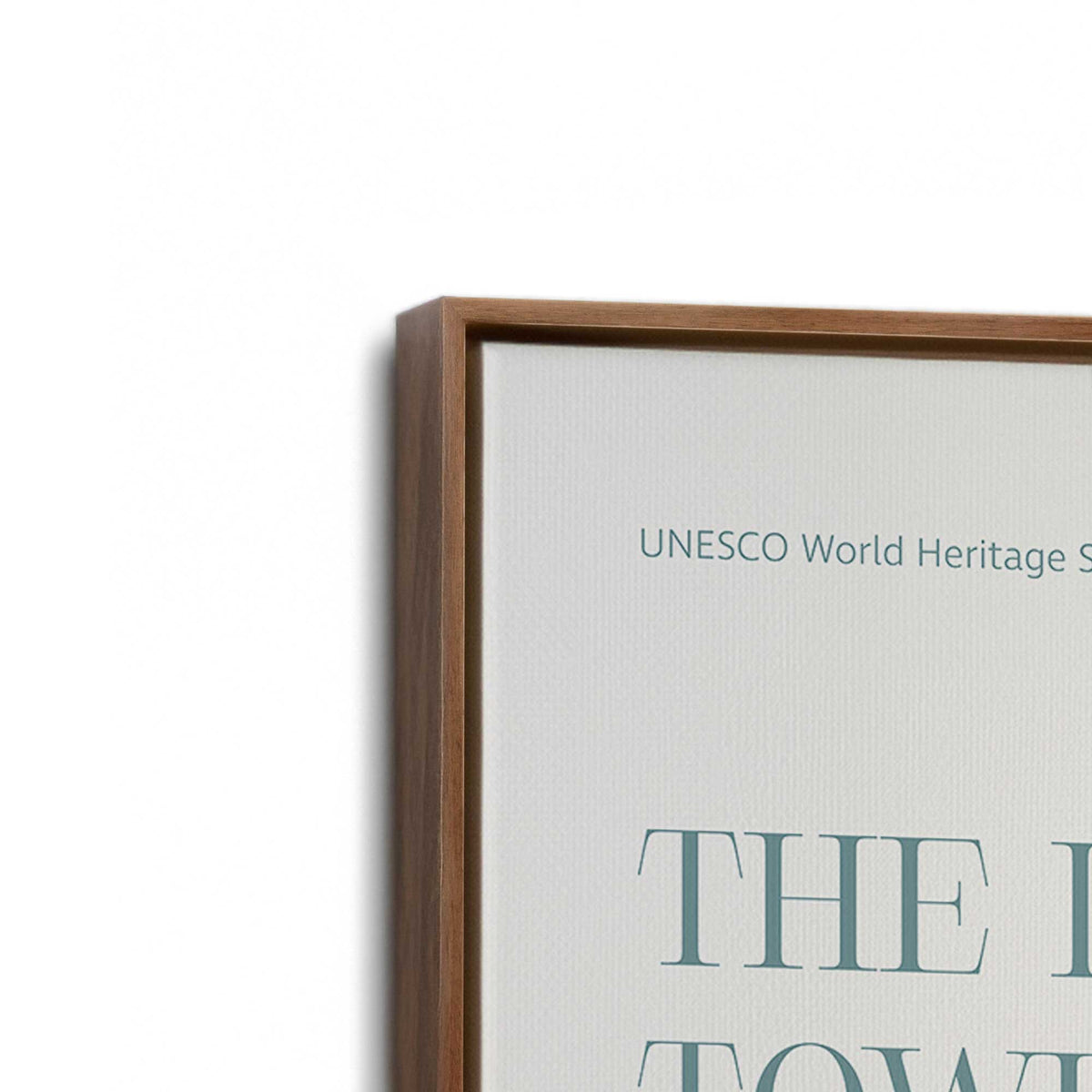 [Color:Walnut], Picture of art in a Walnut frame at an angle