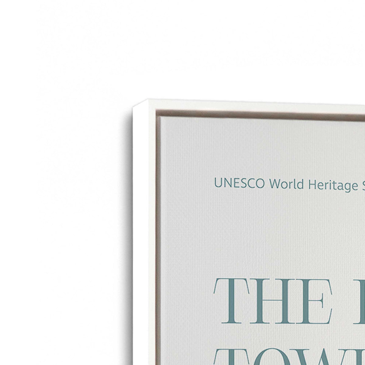 [Color:Opaque White], Picture of art in a White frame at an angle