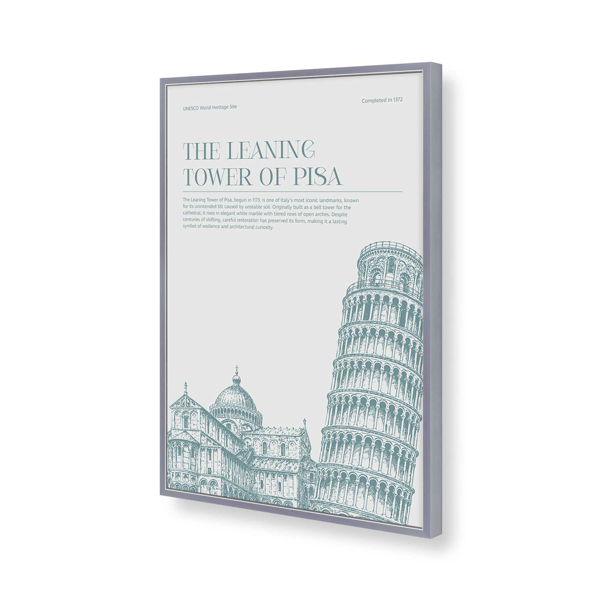 [Color:Polished Chrome], Picture of art in a Polished Chrome frame of the corner