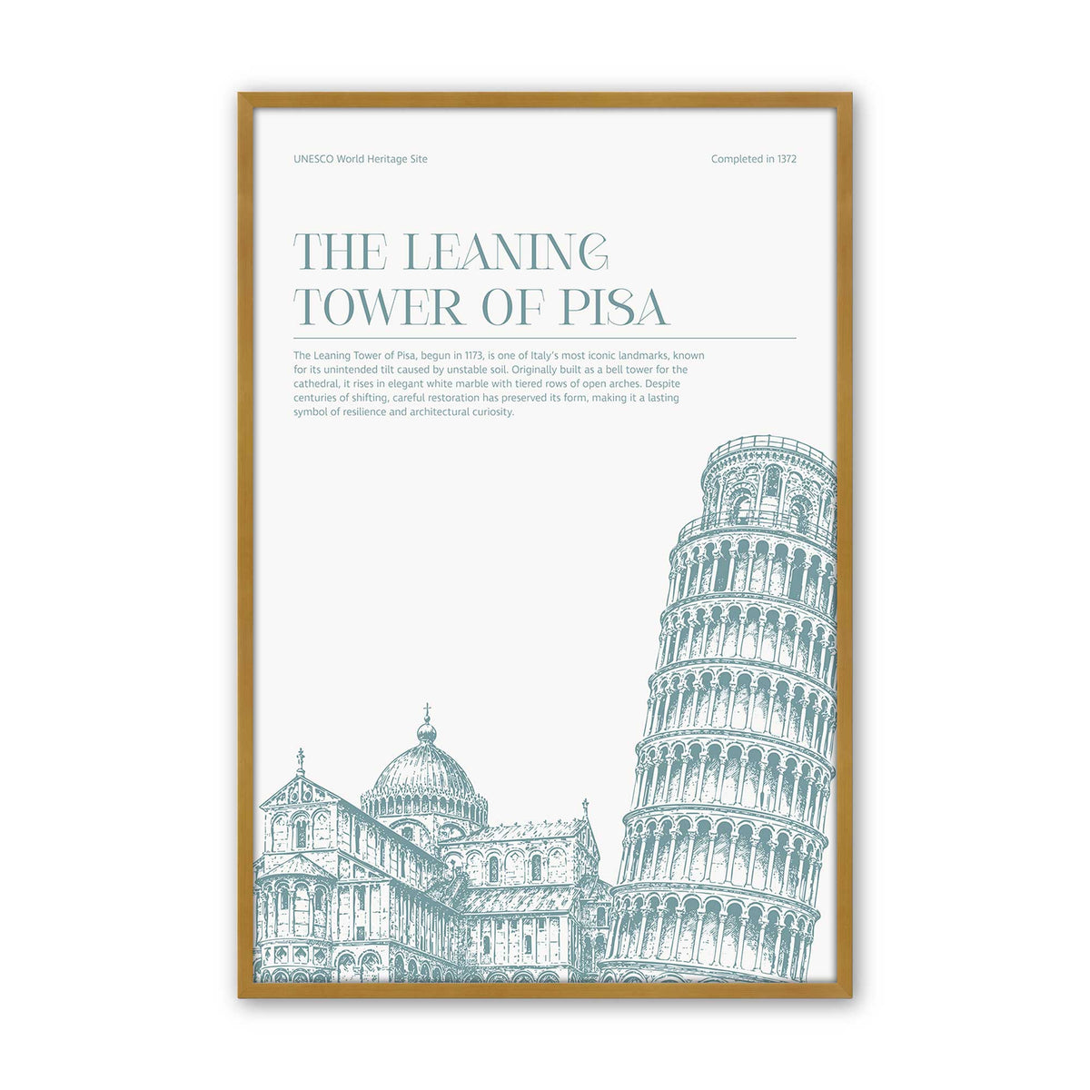 [Color:Polished Gold], Picture of art in a Polished Chrome frame