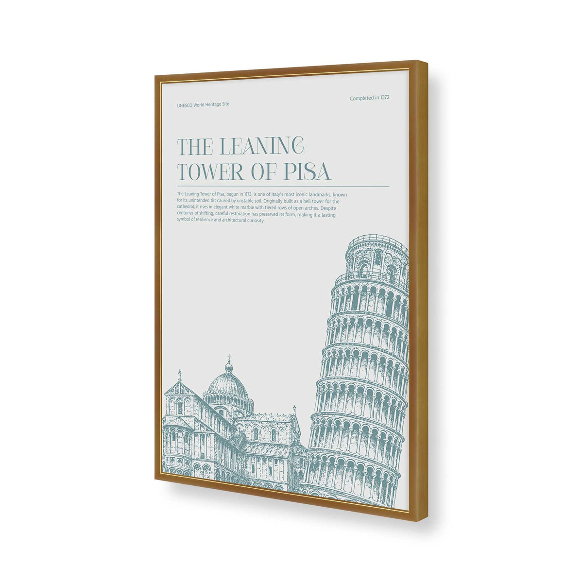 [Color:Polished Gold], Picture of art in a Polished Chrome frame of the corner