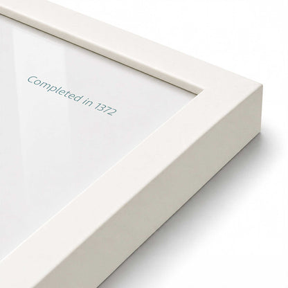 [Color:Opaque White], Picture of art in a Polished Chrome frame at an angle