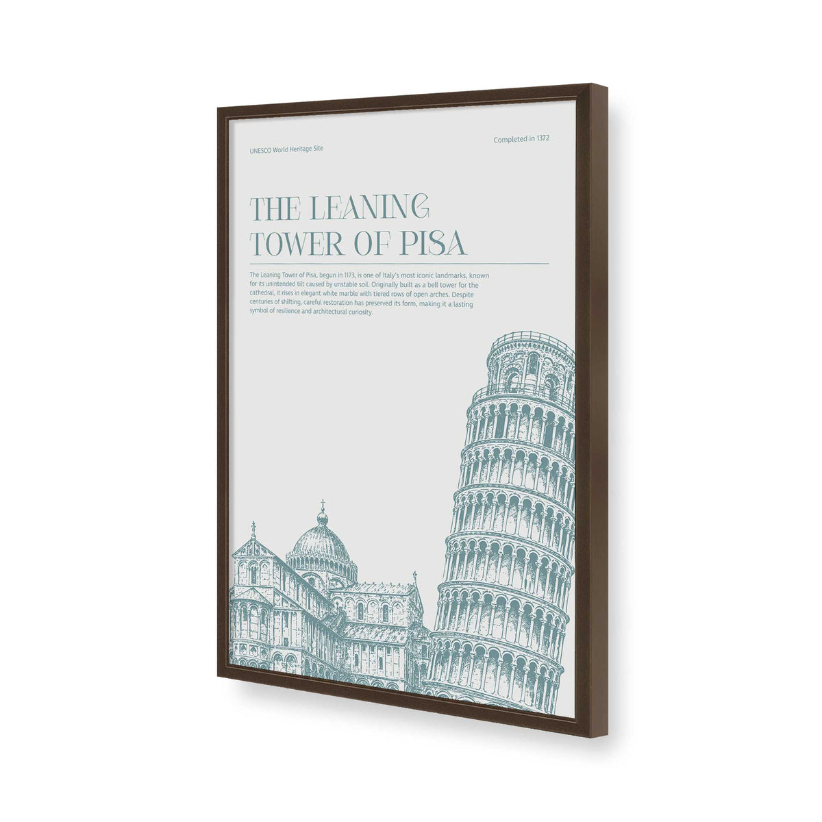 [Color:Belvinder Brown], Picture of art in a Polished Chrome frame of the corner
