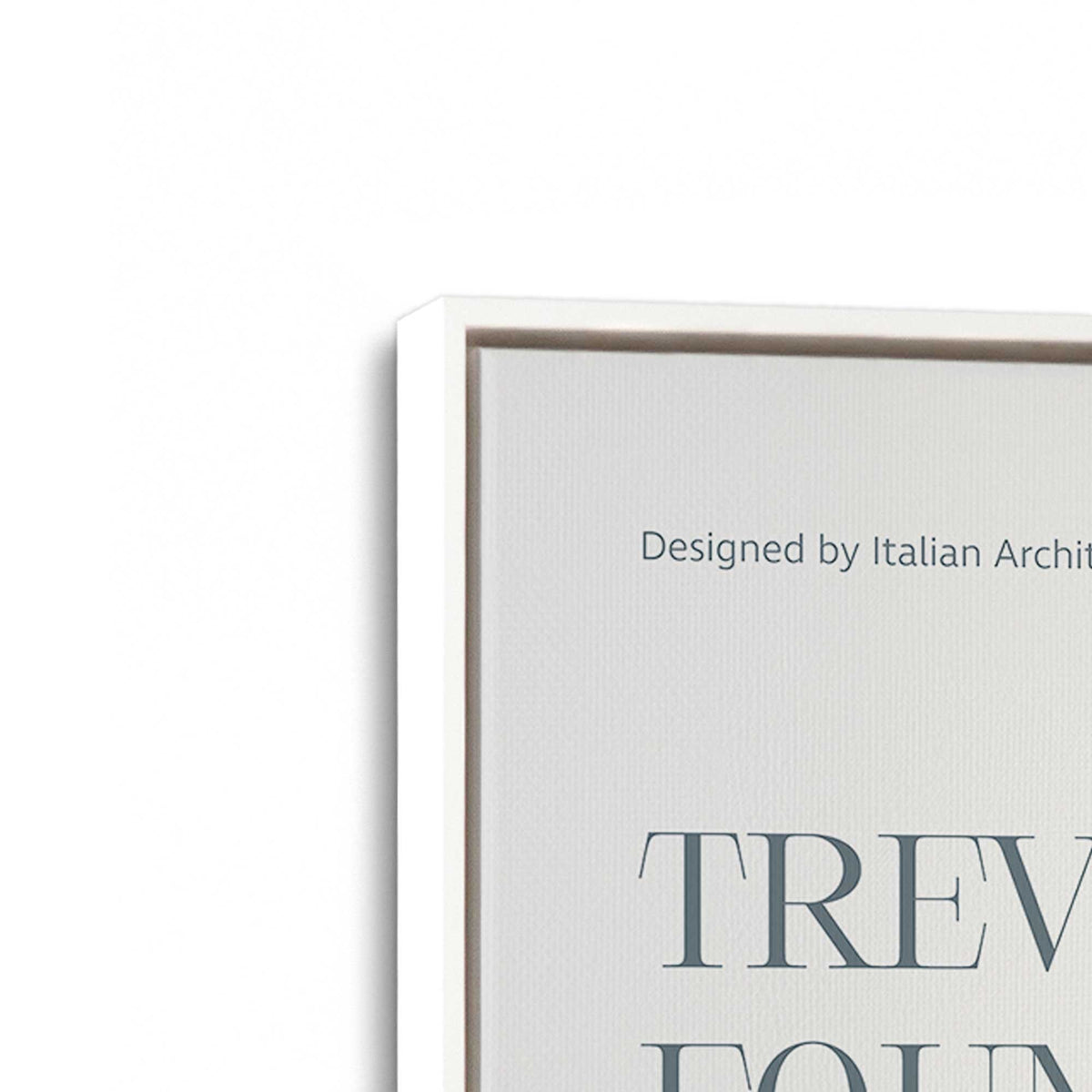 [Color:Opaque White], Picture of art in a White frame at an angle