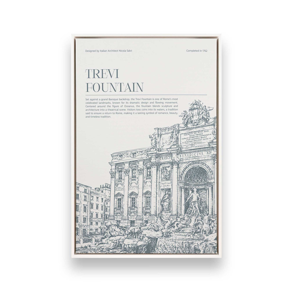 [Color:Opaque White], Picture of art in a White frame