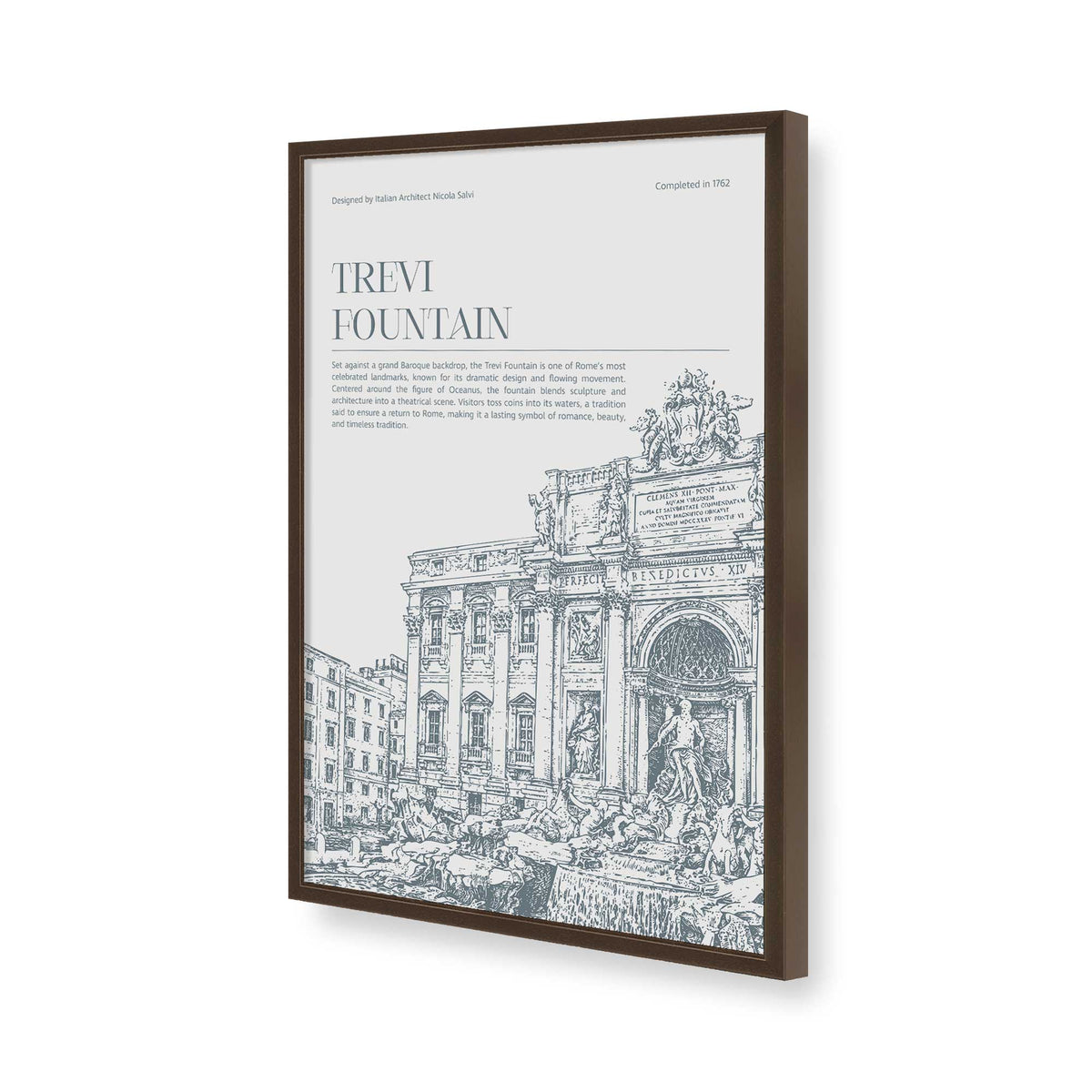 [Color:Belvinder Brown], Picture of art in a Polished Chrome frame of the corner