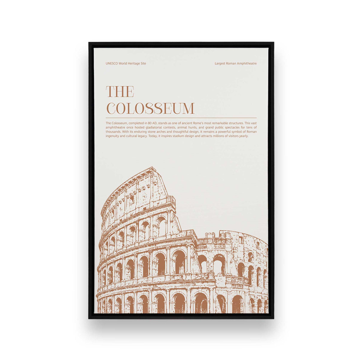 [Color:Satin Black], Picture of art in a Satin Black frame