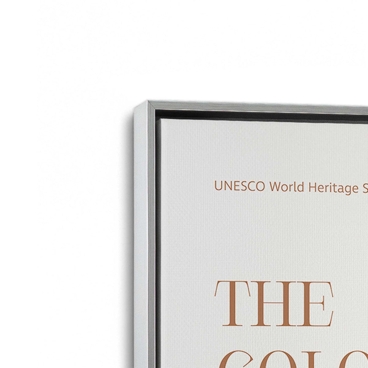 [Color:Polished Chrome], Picture of art in a Polished Chrome frame at an angle