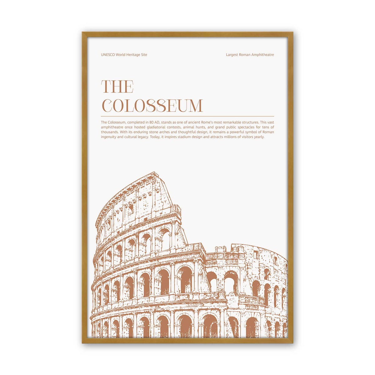 [Color:Polished Gold], Picture of art in a Polished Chrome frame