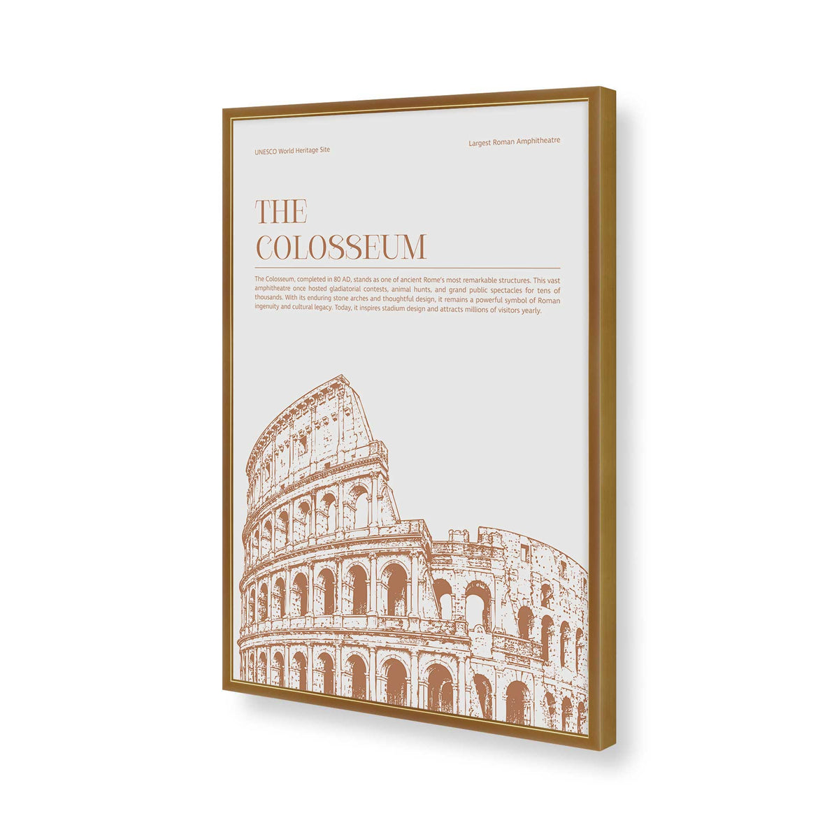 [Color:Polished Gold], Picture of art in a Polished Chrome frame of the corner