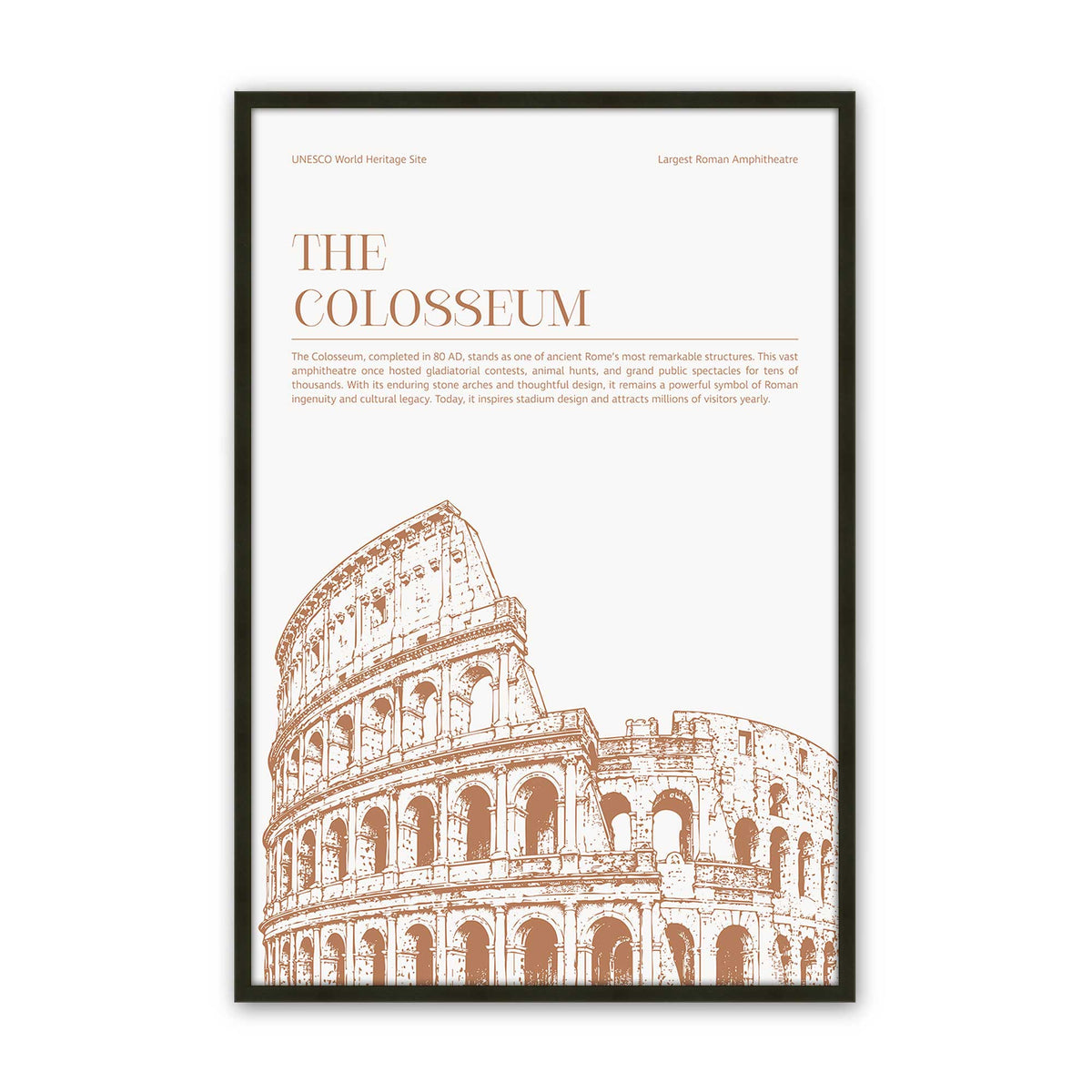 [Color:Satin Black], Picture of art in a Polished Chrome frame
