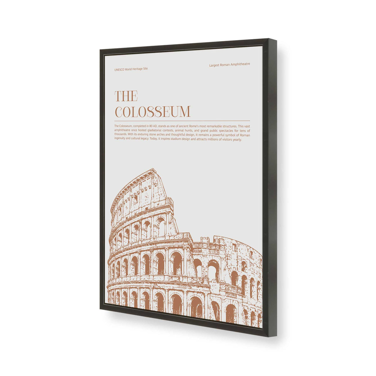 [Color:Satin Black], Picture of art in a Polished Chrome frame of the corner